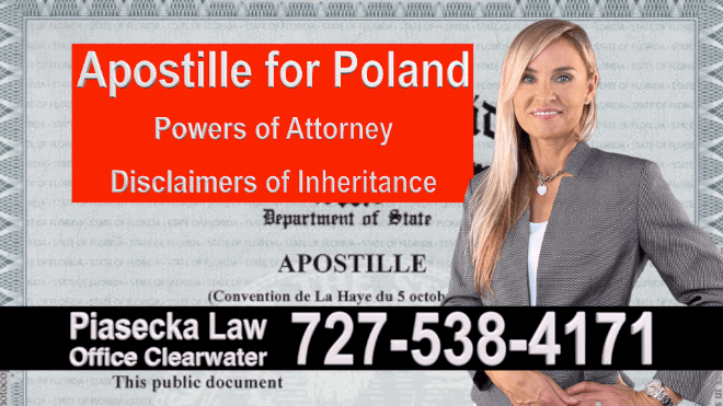 Cortez Apostille, Power of Attorney, Pełnomocnictwo, Notary Public, Polski Notariusz, Polskojęzyczny Notariusz, Florida, Floryda, Agnieszka Piasecka